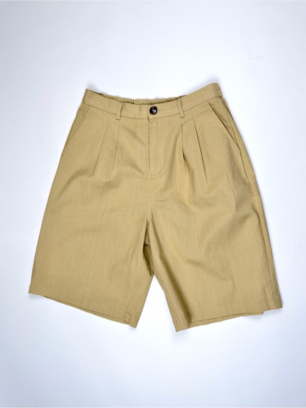 Exlura Women Bermuda Shorts Knee Length Cotton Faux Linen Shorts NWT Medium